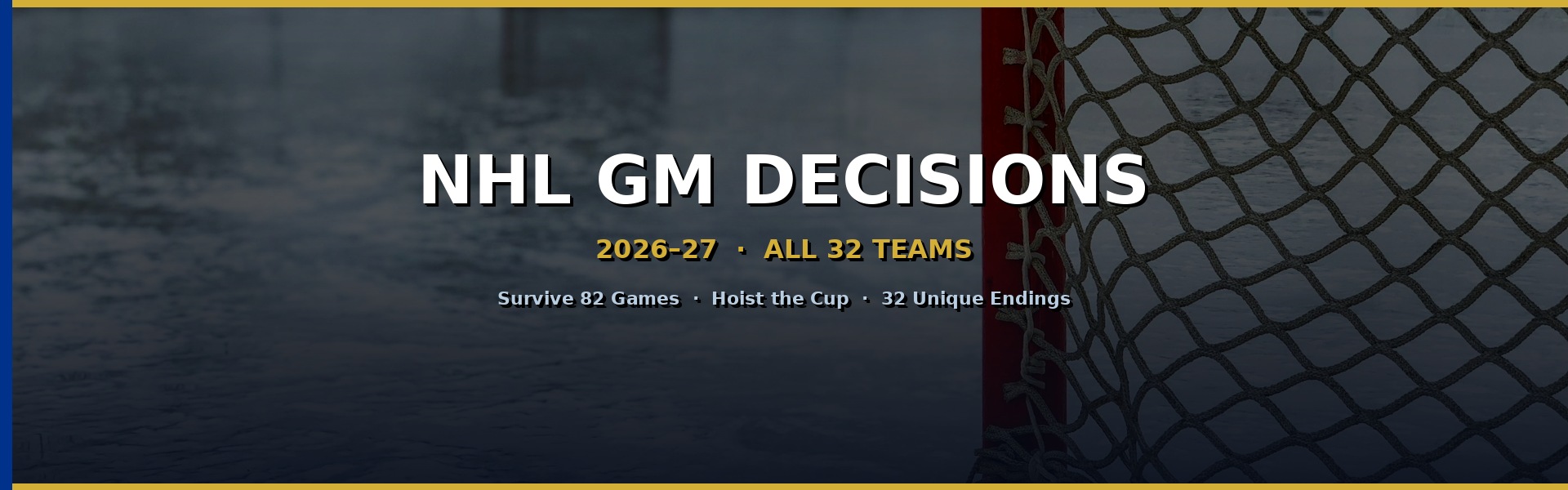 NHL GM Decisions banner